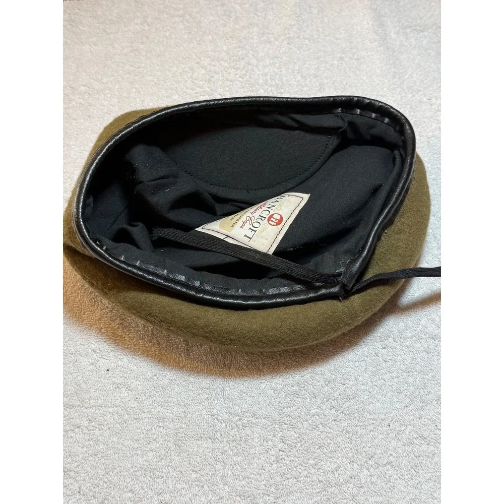 Bancroft Military Caps Olive Green Wool Beret US Military Spec A-A-55184